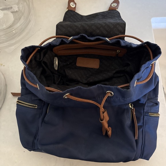 BACKPACK Steve Madden Backpack‎ Bsolly Blue Drawstring Nylon Travel Bag - Picture 3 of 6